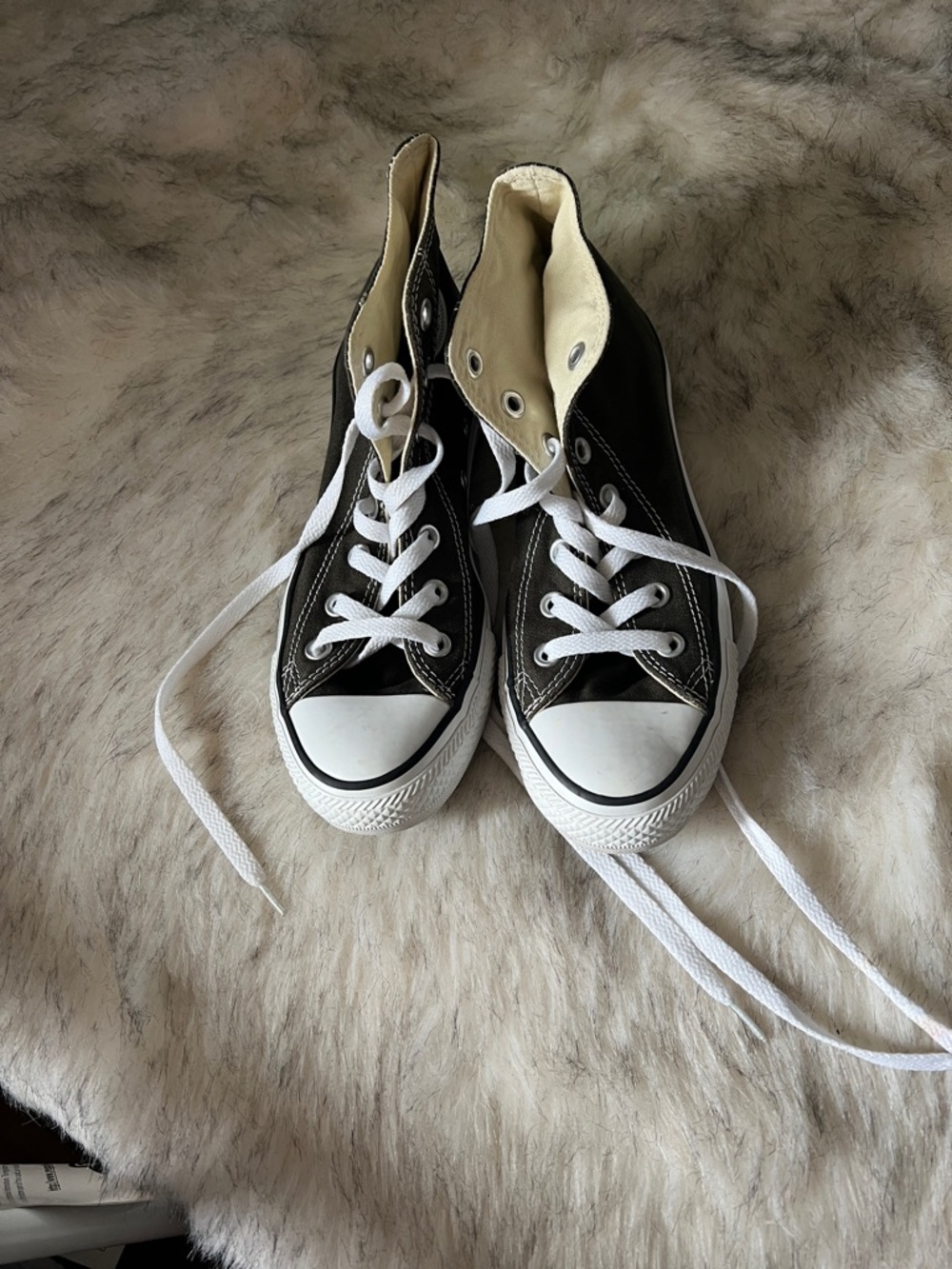 Converse Black & White High-Top Canvas Sneakers